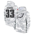 P.Eagles #33 Cooper DeJean Player Arctic Camo Salute to Service Pullover Hoodies Limited Game ROCER Stitched Jerseys