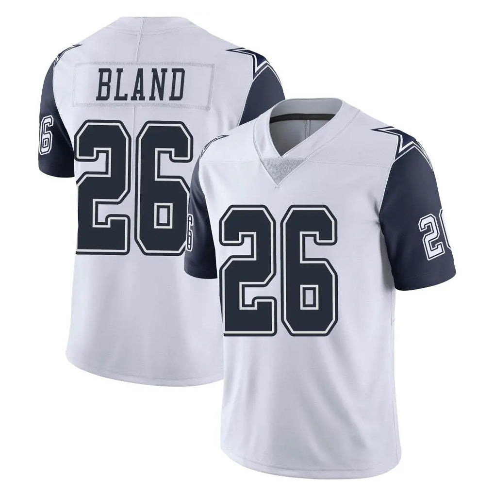 D.Cowboys #26 DaRon Bland Player White-Navy Limited Color Rush Vapor Untouchable Home Game ROCER Stitched Jerseys