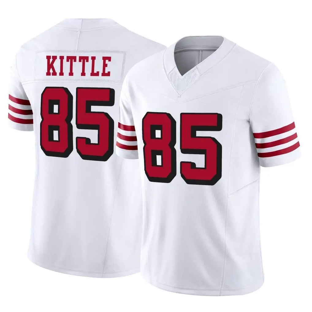 SF.49ers #85 George Kittle Player White Limited Alternate Vapor F.U.S.E. Home Game ROCER Stitched Jerseys