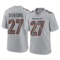 D.Broncos #27 J.K. Dobbins Player Gray Atmosphere Fashion Limited Game ROCER Stitched Jerseys