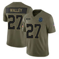 IN.Colts #27 Justin Walley Player Olive 2025 Salute To Service Limited Game ROCER Stitched Jerseys