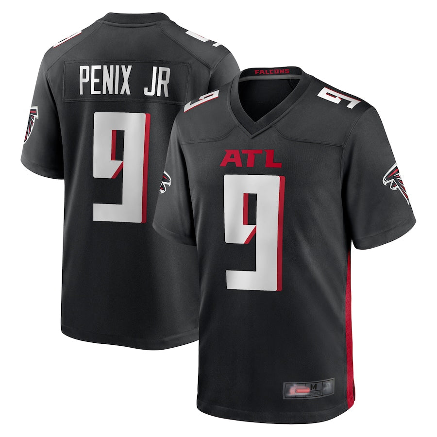 A.Falcons #9 Michael Penix Jr. Player Black Home Game ROCER Stitched Jerseys