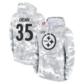 P.Steelers #35 Jamel Dean Player Arctic Camo Limited Salute to Service Pullover Hoodies Game ROCER Stitched Jerseys