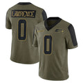 S.Seahawks #0 DeMarcus Lawrence Player Olive Salute To Service Limited Game ROCER Stitched Jerseys