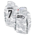 S.Seahawks #7 Uchenna Nwosu Player Arctic Camo Limited Salute to Service Pullover Hoodies Game ROCER Stitched Jerseys