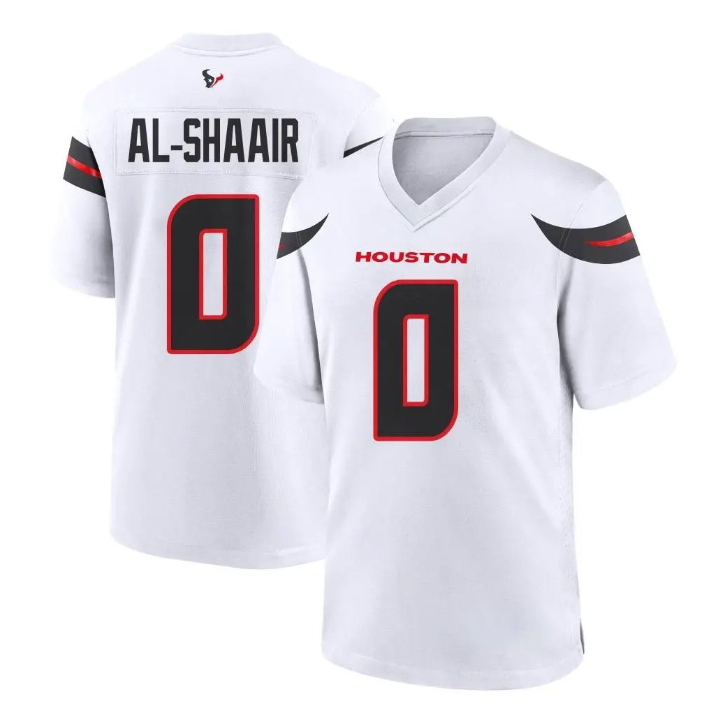 H.Texans #0 Azeez Al-Shaair Player White Home Game ROCER Stitched Jerseys
