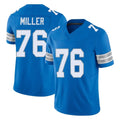 D.Lions #76 Blake Miller Player Blue Limited Vapor F.U.S.E. Alternate Home Game ROCER Stitched Jerseys