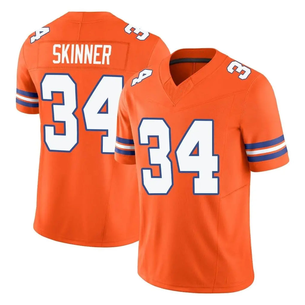 D.Broncos #34 JL Skinner Player Orange Limited Alternate Vapor F.U.S.E. Throwback Game ROCER Stitched Jerseys