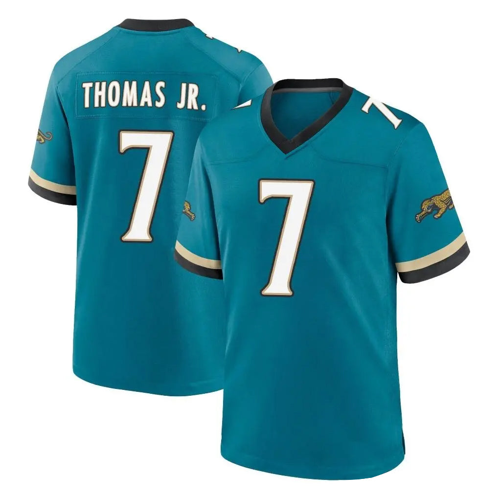 J.Jaguars #7 Brian Thomas Jr. Player Teal Prowler Throwback Limited Home Game ROCER Stitched Jerseys