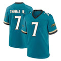 J.Jaguars #7 Brian Thomas Jr. Player Teal Prowler Throwback Limited Home Game ROCER Stitched Jerseys