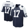 D.Cowboys #17 Brandon Aubrey Player Navy-White Alternate Home Game ROCER Stitched Jerseys