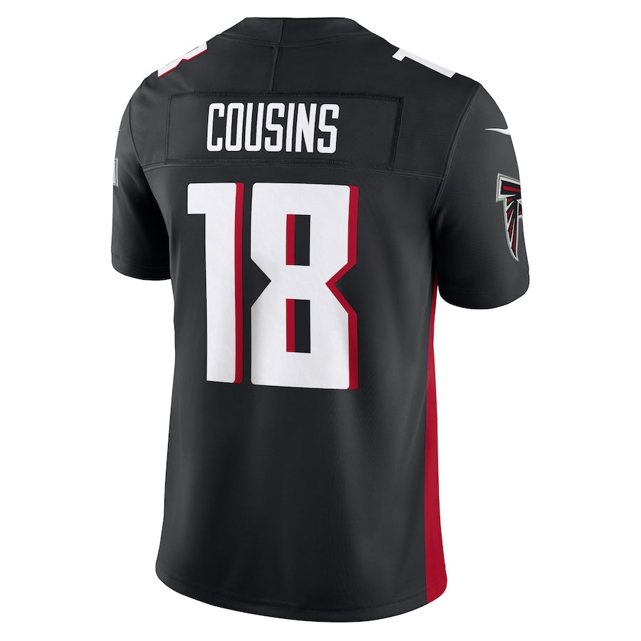 A.Falcons #18 Kirk Cousins Player Black Vapor F.U.S.E. Limited ROCER Stitched Jerseys