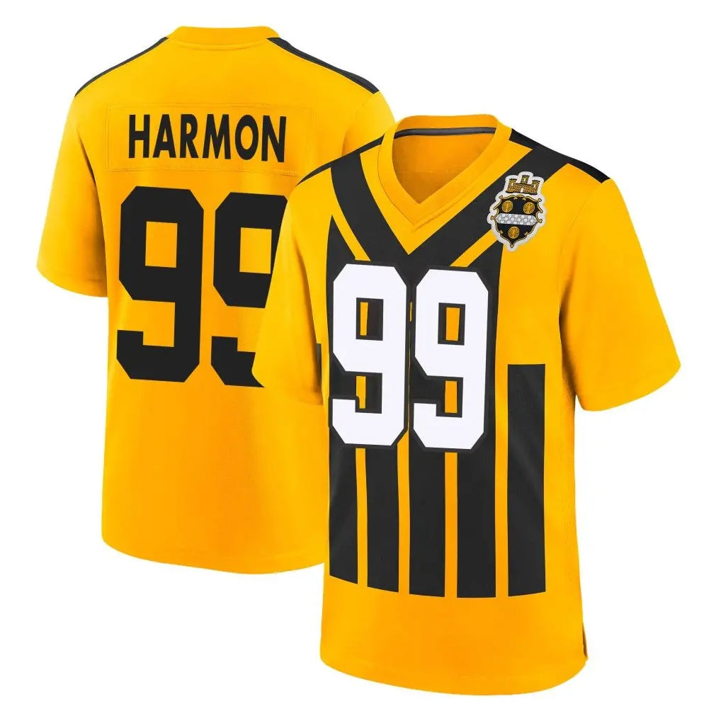 P.Steelers #99 Derrick Harmon Player Gold Limited 1933 Throwback Home Game ROCER Stitched Jerseys