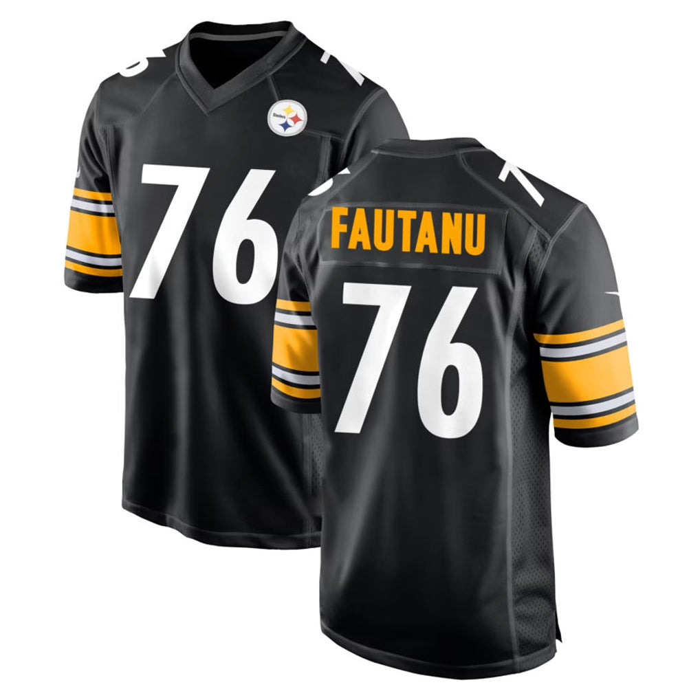 P.Steelers #76 Troy Fautanu Player Black Home Game ROCER Stitched Jerseys
