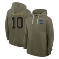 D.Lions #10 Isiah Pacheco Player Olive Salute to Service Pullover Hoodies Limited ROCER Stitched Jerseys