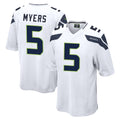 S.Seahawks #5 Jason Myers Player White Home Game ROCER Stitched Jerseys
