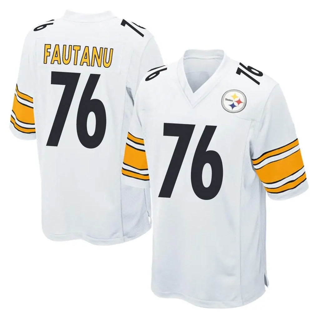 P.Steelers #76 Troy Fautanu Player White Home Game ROCER Stitched Jerseys