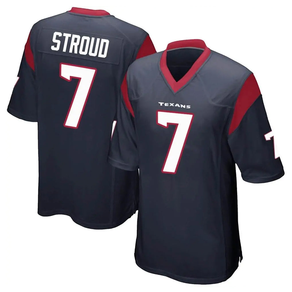 H.Texans #7 CJ Stroud Player Navy Home Game ROCER Stitched Jerseys