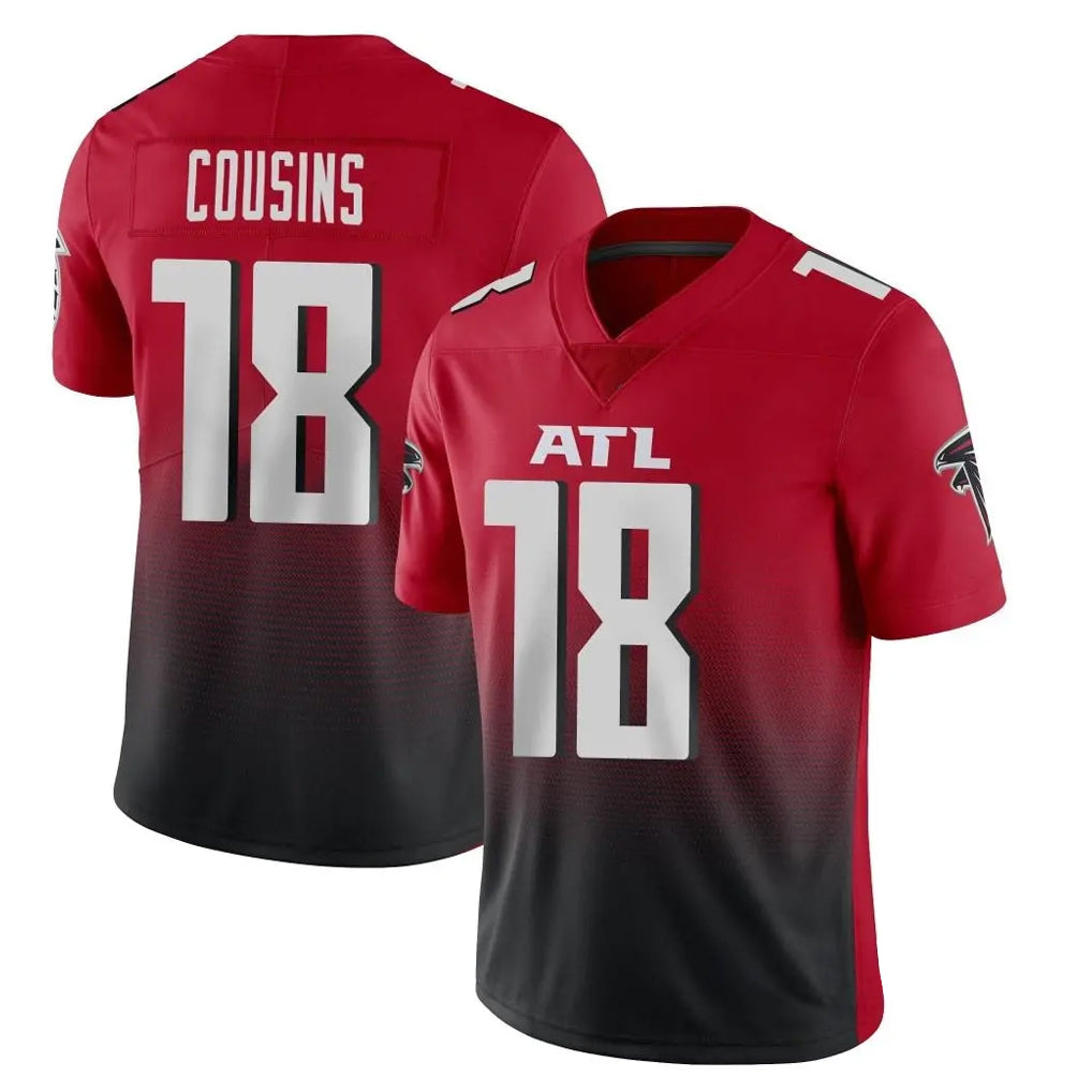 A.Falcons #18 Kirk Cousins Player Red Vapor Untouchable Limited Home Game ROCER Stitched Jerseys