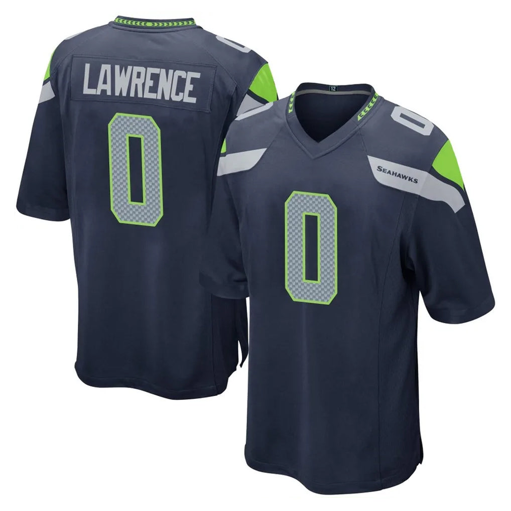 S.Seahawks #0 DeMarcus Lawrence Player Navy Home Game ROCER Stitched Jerseys