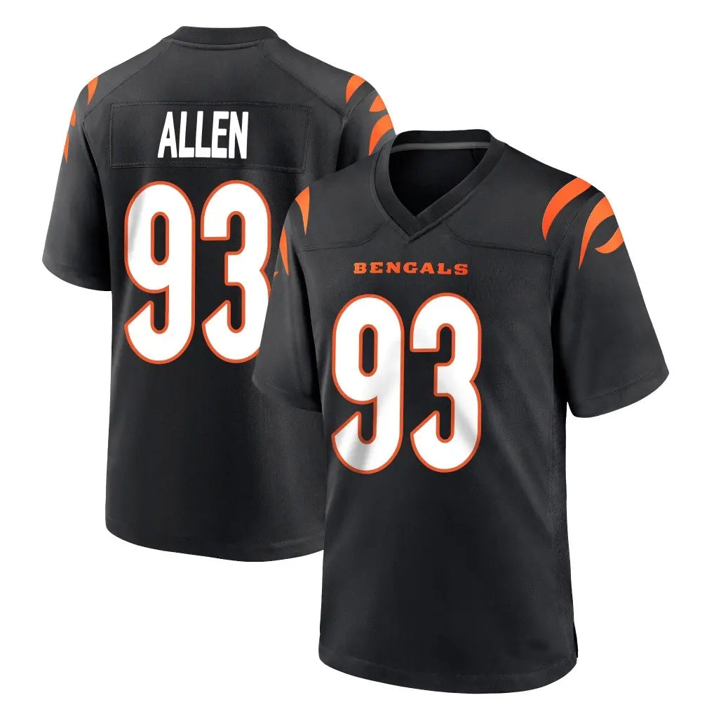 C.Bengals #93 Jonathan Allen Player Black Home Game ROCER Stitched Jerseys