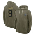 D.Cowboys #9 KaVontae Turpin Player Olive Salute to Service Pullover Hoodies Limited ROCER Stitched Jerseys