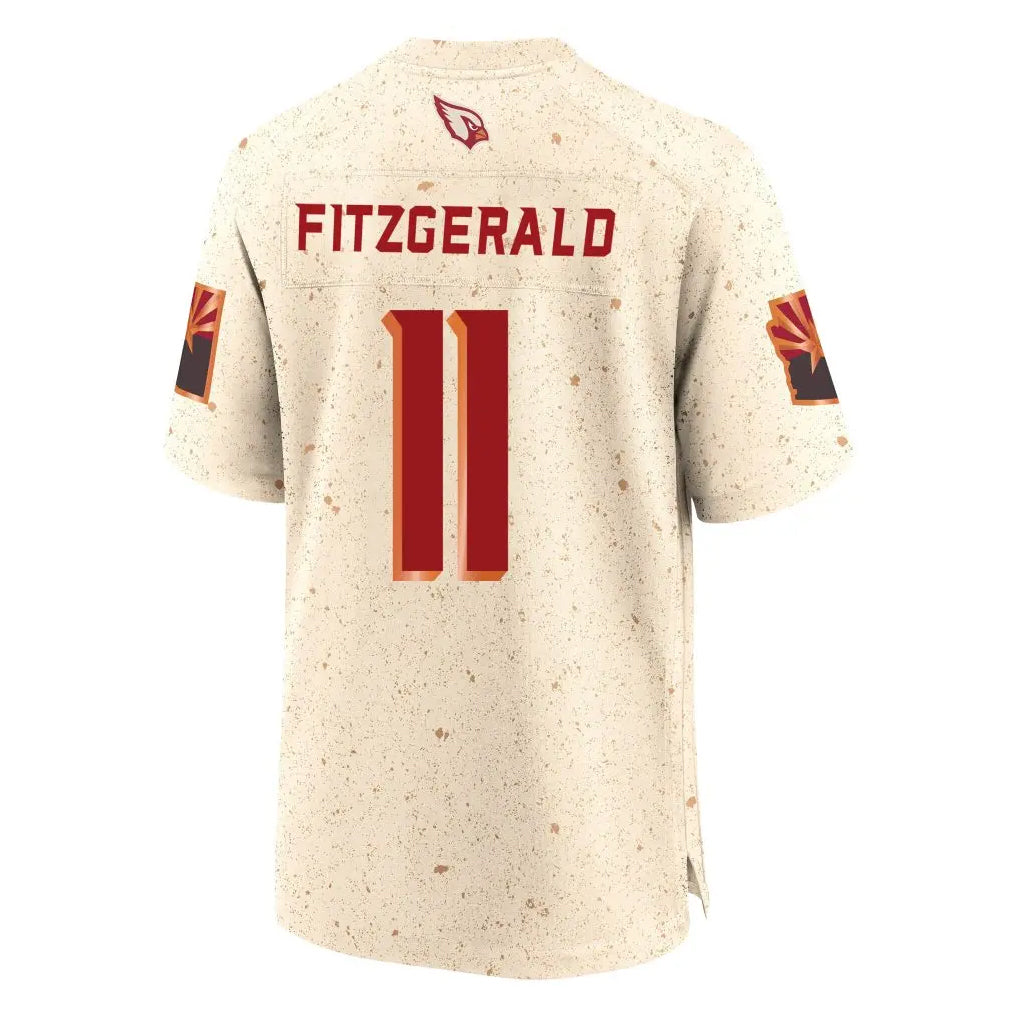 A.Cardinals #11 Larry Fitzgerald Player Cream Rivalries Collection Game ROCER Stitched Jerseys