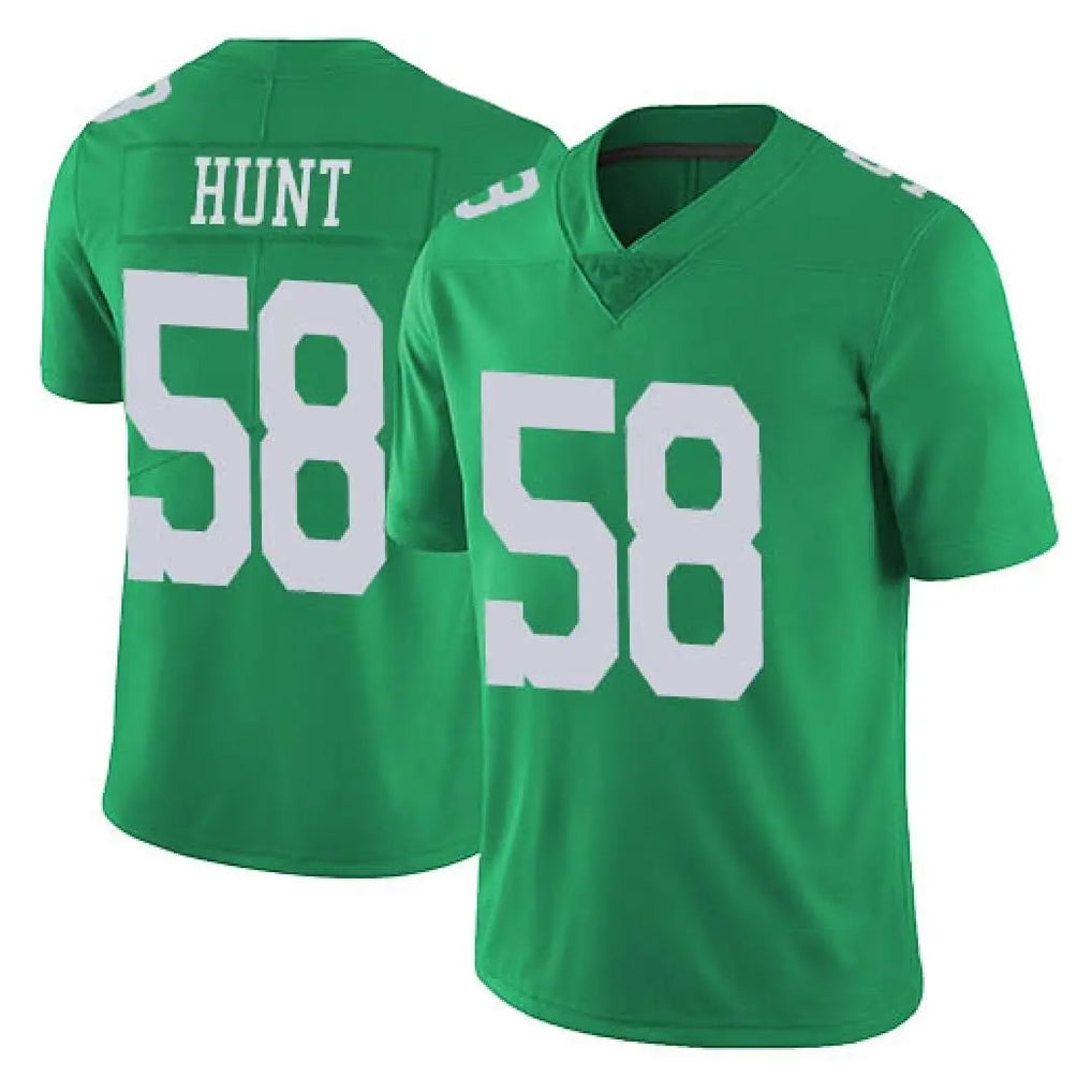 P.Eagles #58 Jalyx Hunt Player Green Limited Vapor Untouchable Home Game ROCER Stitched Jerseys
