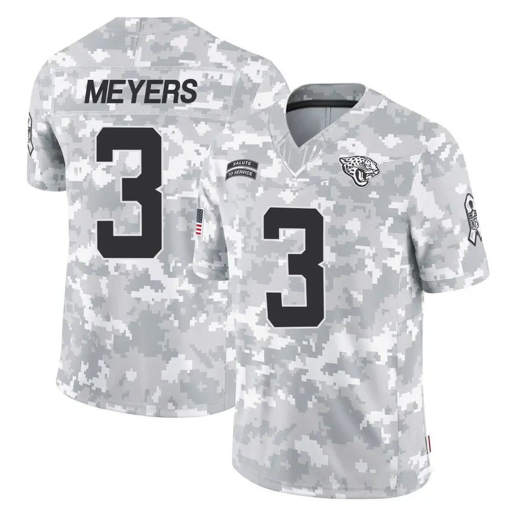 J.Jaguars #3 Jakobi Meyers Player Arctic Camo Salute To Service Limited Game ROCER Stitched Jerseys