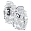 A.Cardinals #3 Budda Baker Player Arctic Camo Salute to Service Limited Hoodie ROCER Stitched Jerseys