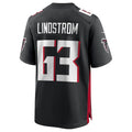 A.Falcons #63 Chris Lindstrom Player Black Home Game ROCER Stitched Jerseys