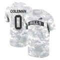 B.Bills #0 Keon Coleman Player Arctic Camo Salute to Service T-Shirt Hoodies ROCER Stitched Jerseys