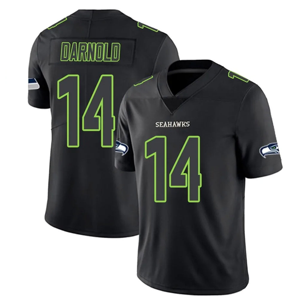 S.Seahawks #14 Sam Darnold Player Black Impact Limited Home Game ROCER Stitched Jerseys