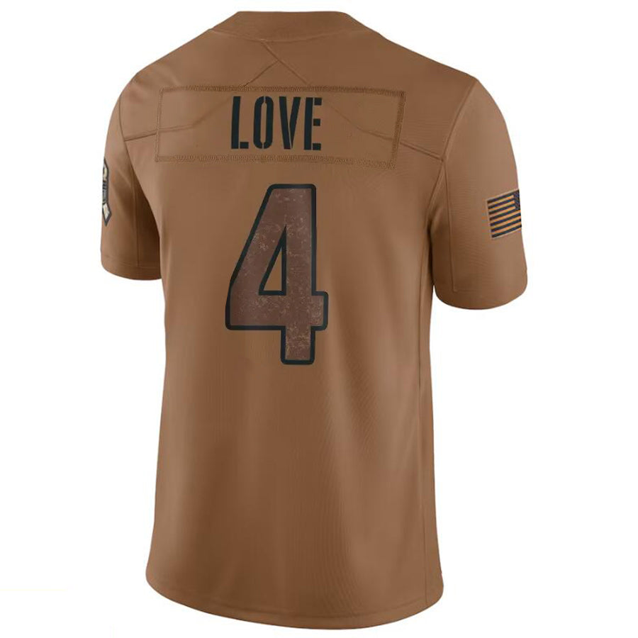A.Cardinals #4 Jeremiyah Love Player Brown Limited Salute To Service Game ROCER Stitched Jerseys
