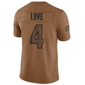 A.Cardinals #4 Jeremiyah Love Player Brown Limited Salute To Service Game ROCER Stitched Jerseys