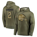 C.Browns #2 Shedeur Sanders Player Olive Salute to Service Pullover Hoodies Home Game ROCER Stitched Jerseys