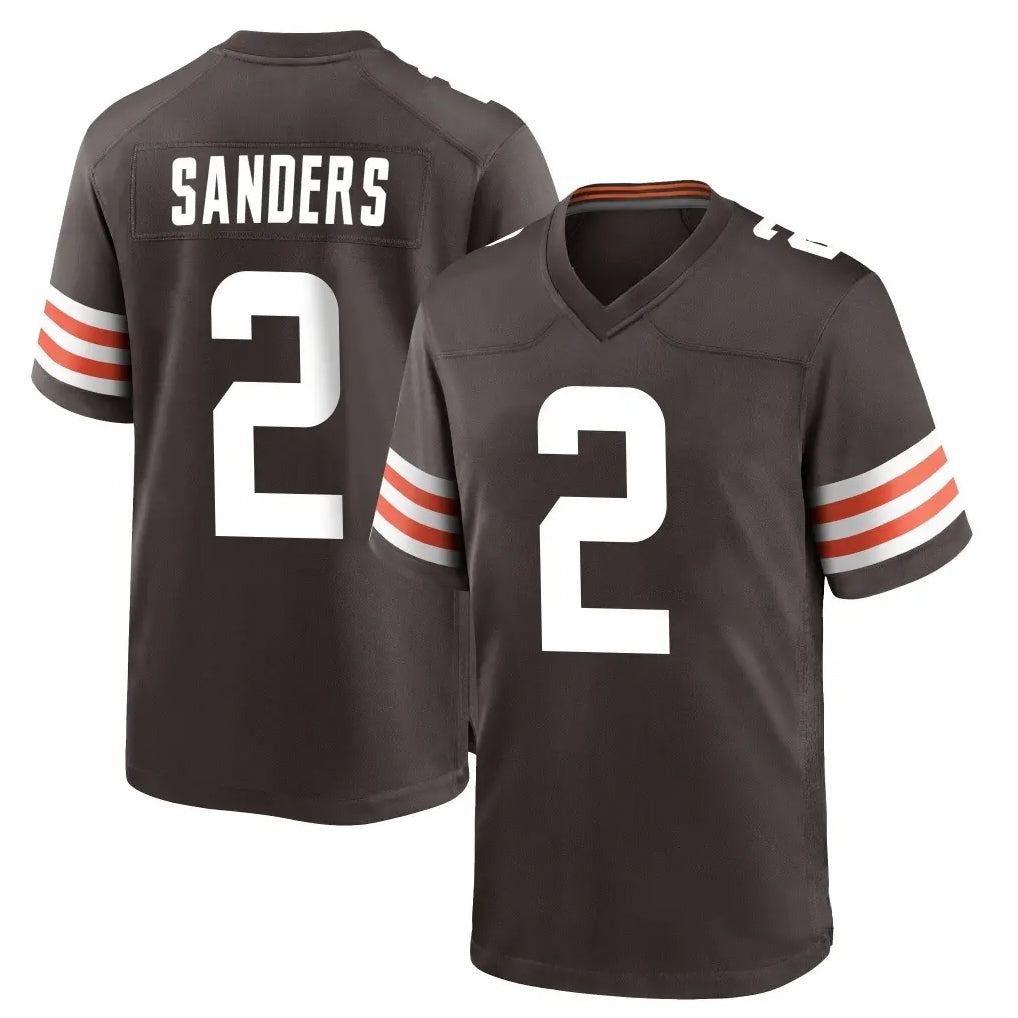 C.Browns #2 Shedeur Sanders Player Brown Home Game ROCER Stitched Jerseys