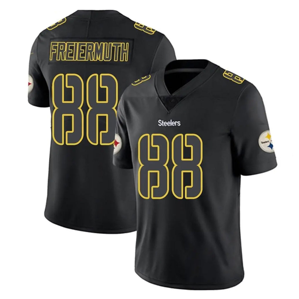 P.Steelers #88 Pat Freiermuth Player Black Impact Limited Home Game ROCER Stitched Jerseys
