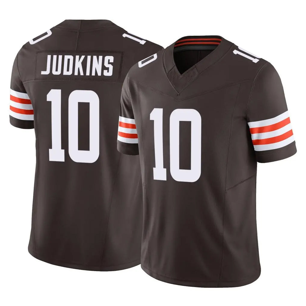 C.Browns #10 Quinshon Judkins Player Brown Vapor F.U.S.E. Limited Home Game ROCER Stitched Jerseys