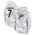 A.Falcons #7 Bijan Robinson Player Camo Arctic Salute to Service Hoodies Limited ROCER Stitched Jerseys