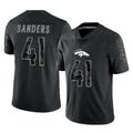 D.Broncos #41 Drew Sanders Player Black Reflective Limited Ddoa Stitched Jerseys