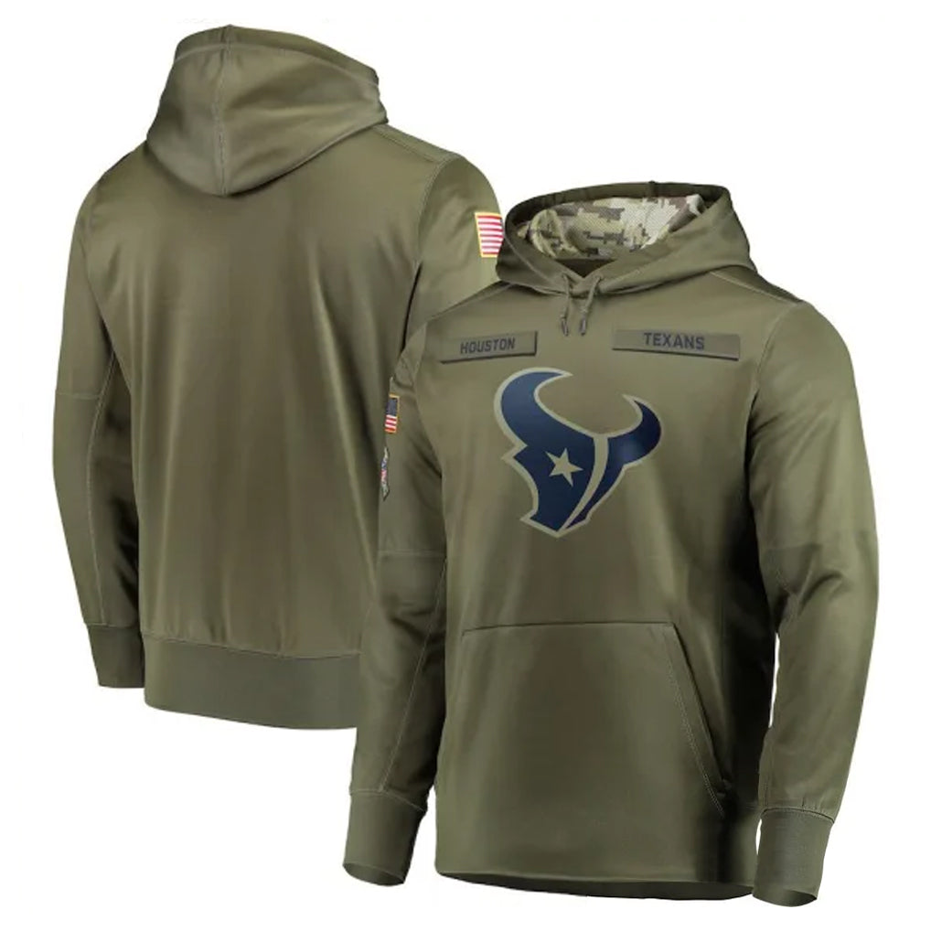 H.Texans ## Texans Blank Player Olive Salute to Service Pullover Hoodies Home Game ROCER Stitched Jerseys