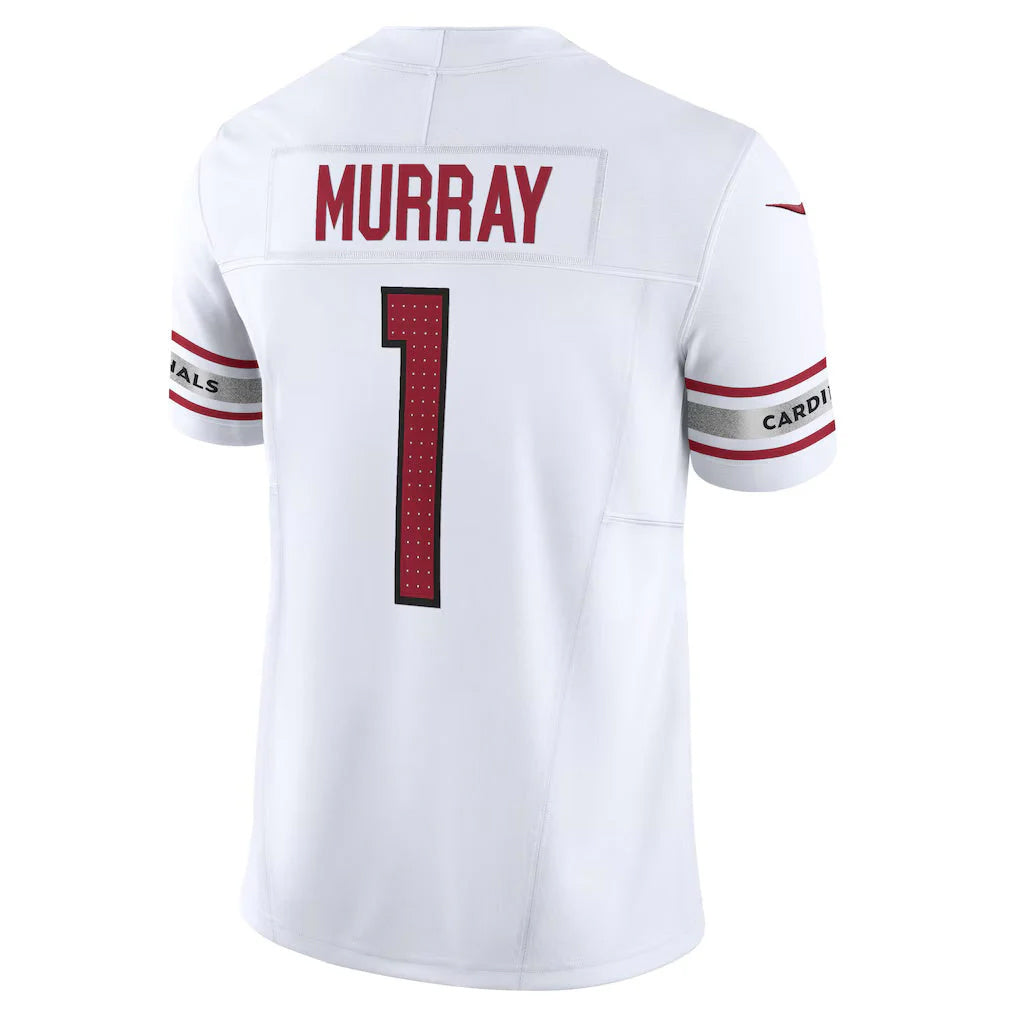 A.Cardinals #1 Kyler Murray Player White Vapor F.U.S.E. Limited Home Game ROCER Stitched Jerseys