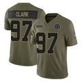 D.Cowboys #97 Kenny Clark Player Olive 2025 Salute to Service Limited Home Game ROCER Stitched Jerseys