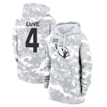 A.Cardinals #4 Jeremiyah Love Player Arctic Camo Salute to Service Hoodies ROCER Stitched Jerseys