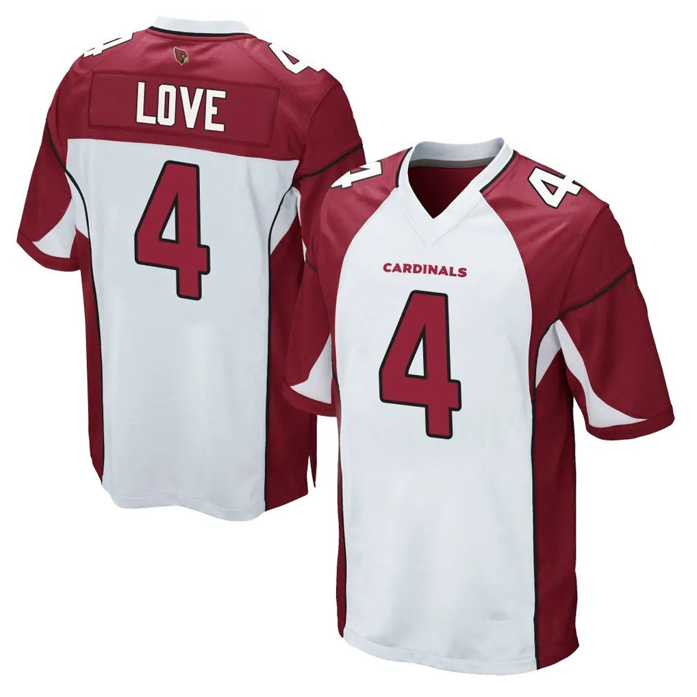 A.Cardinals #4 Jeremiyah Love Player White Cardinal Home Game ROCER Stitched Jerseys