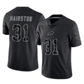 B.Bills #31 Maxwell Hairston Player Black RFLCTV Limited ROCER Stitched Jerseys