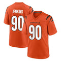C.Bengals #90 Kris Jenkins Jr Player Orange Home Game ROCER Stitched Jerseys