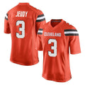 C.Browns #3 Jerry Jeudy Player Orange Home Game ROCER Stitched Jerseys