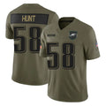 P.Eagles #58 Jalyx Hunt Player Olive 2025 Salute To Service Limited ROCER Stitched Jerseys